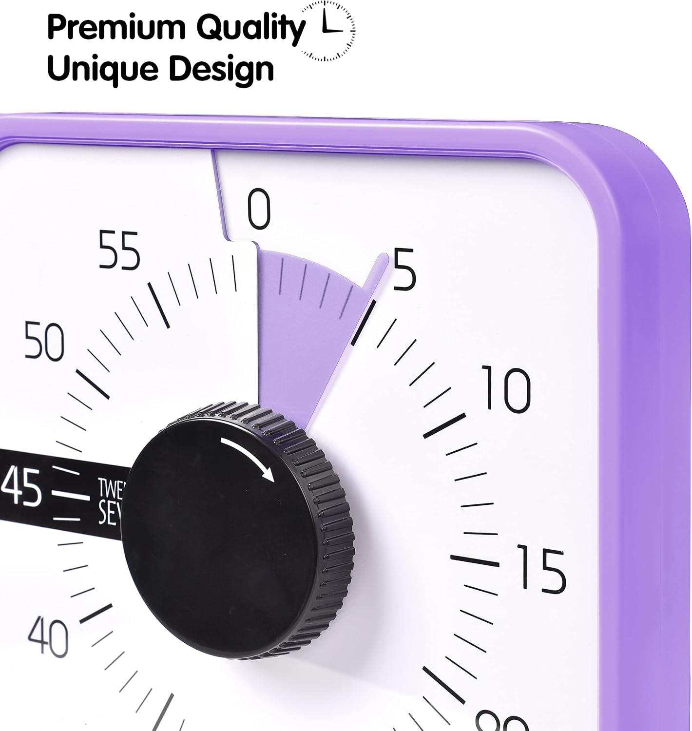 Visual Timer 7.5 inch; 60 Minute 1 Hour Countdown Timer for Kids Classroom Teaching Tool Home Office Meeting, Mechanical Countdown Clock for Exam Time Management Magnetic, Navy Blue with Colorful Disc