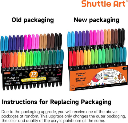 Shuttle Art Magnetic Whiteboard Markers, 20 Pieces Fine Tip and Eraser, Dry Erase Whiteboard Markers, for Writing on Whiteboards, Weekly Planner, Glass for School Office Home