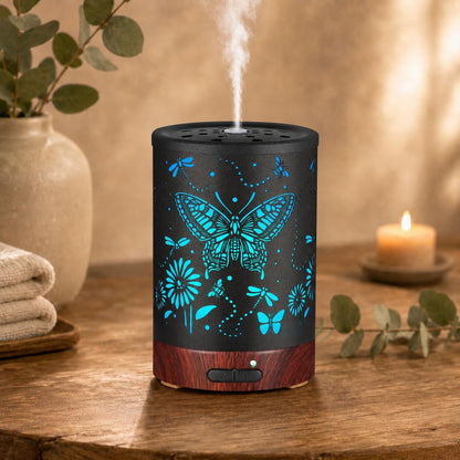 Essential Oil Diffuser, Ultrasonic Diffuser for Essential Oil, Cool Mist Humidifier Aromatherapy Diffuser with 7 Color Lighting Changing Modes, Waterless Auto Shut-Off for Home（Flower Fairy）