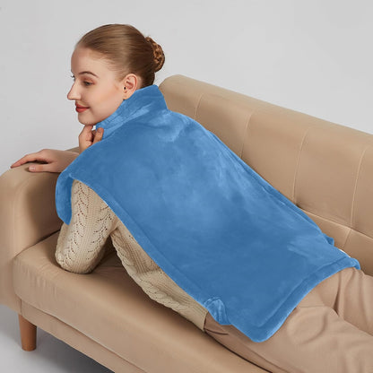 Ruqiji 19" x 24" Weighted Neck&Shoulder Heating Pad, 2.5lbs with 12 Temperature Settings&Countdown Timer,Pain Relief for Neck/Shoulders/Menstrual Pain(Dark Gray)