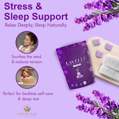 Lavender Shower Steamers - 7 Pack Lavender Shower Tablets Aromatherapy for Sinus and Tension Support - Gifts for Women & Men