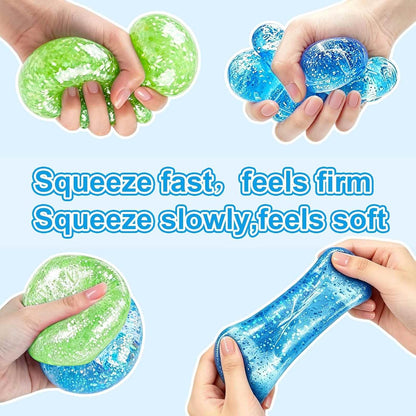 Square Squishy Squeeze Fidget Toys: Stress Relief Toys for Men Super Soft Slow Rising Cube - Sensory Desk Toys for Office Stress, Anxiety Relief & Focus - Cool Birthday Party Favors for Teens & Adults