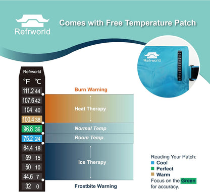 XXL Long-Lasting Cold Ice Pack Wrap for Full Back Pain Relief——Reusable Gel Ice Pack for Shoulder,Hip,Thigh&Calf——21"x13" Robin's Egg Blue