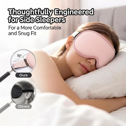3D Weighted Cooling Gel Eye Mask for Sleeping, FSA Eligible Items HSA, 6oz Gel-Weighted Sleep Mask, 100% Blackout, Gentle Pressure & Cold Relief for Migraine, Ice Cold Mask for Travel Essentials
