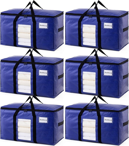 TAILI Blue Extra Large Moving Bags,Storage Bags with Visible Window