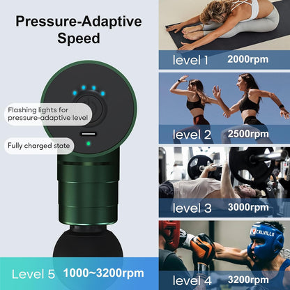 arboleaf Massage Gun Deep Tissue, Balance of Power & Portability Full-Metal Percussion Massager with Silent Brushless Motor - Ultra-Quiet Pocket-Sized for Athletes Back Pain Relief Home Office Travel