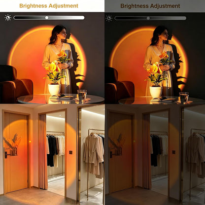 Sunset Lamp Projector Multicolor Changing LED Projection Lamps 16color