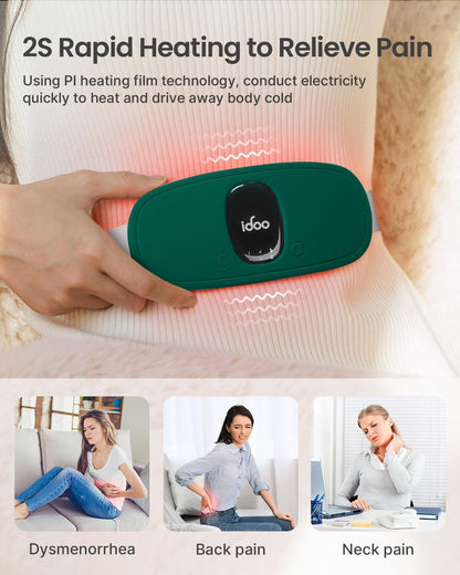 iDOO Cordless Heating Pad for Menstrual Cramps, Lightweight & Portable