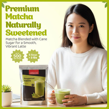 Cappuccine Sweetened Matcha Green Tea, 3 Pounds