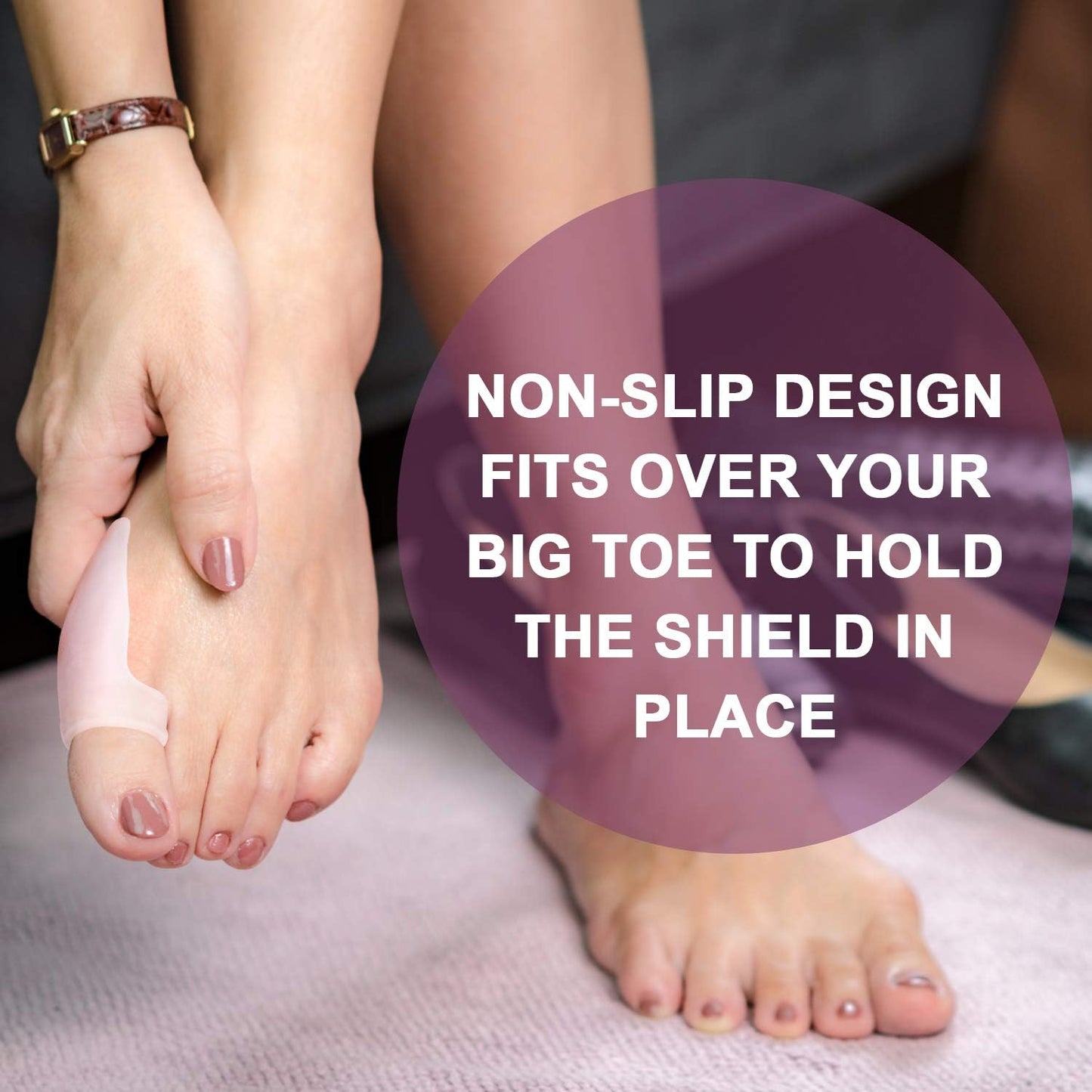 Promifun Gel Bunion Protector Shield, 10 Pack of Bunion Pads and Cushions, Bunion Guard for Big Toe, Relieve Foot Pain from Friction, Rubbing and Pressure - Clear