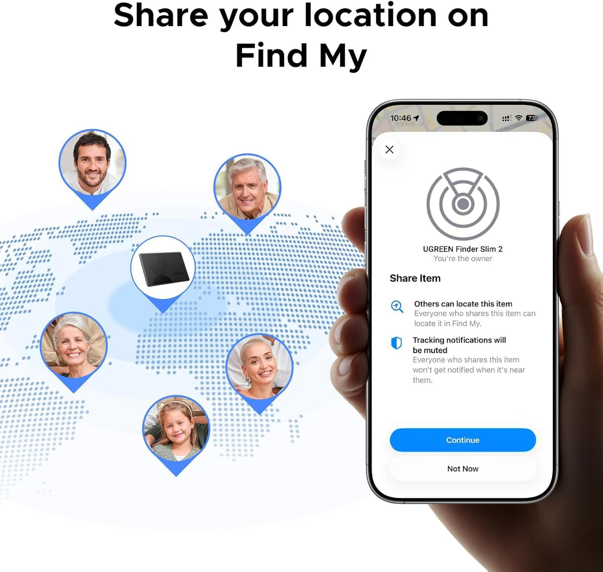 UGREEN FineTrack Slim Wallet Tracker Card (iOS Only)