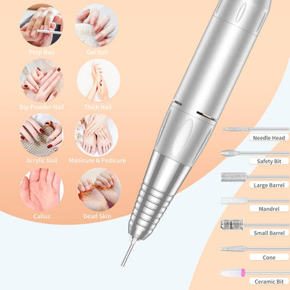 MOCOWIND Portable Nail Drill Professional 35000 RPM, Electric Nail E File