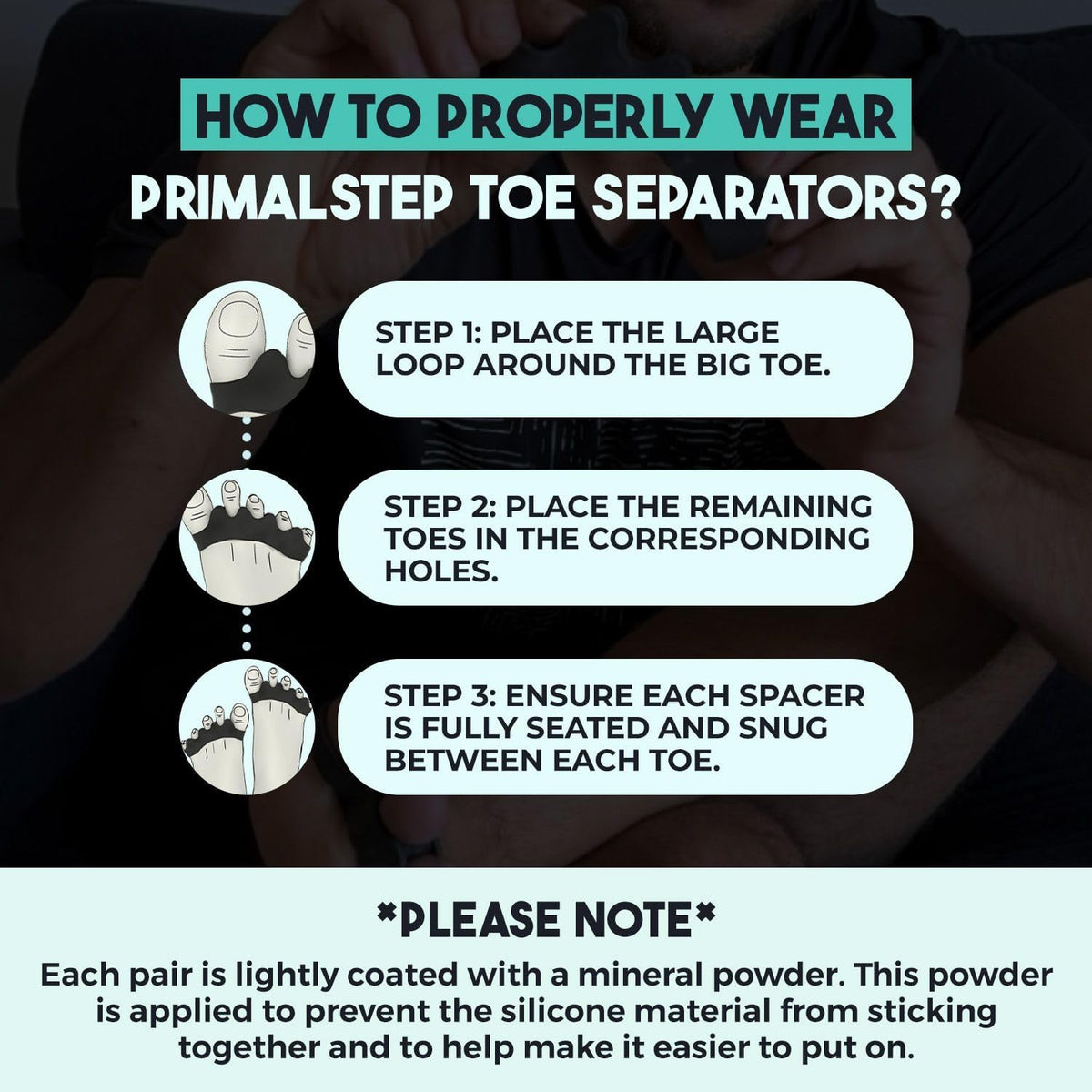 VYCE PrimalStep Toe Separators, Spreaders, Spacers, S/M
