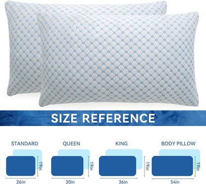 Cooling Adjustable Queen Pillows for Side Back Sleepers