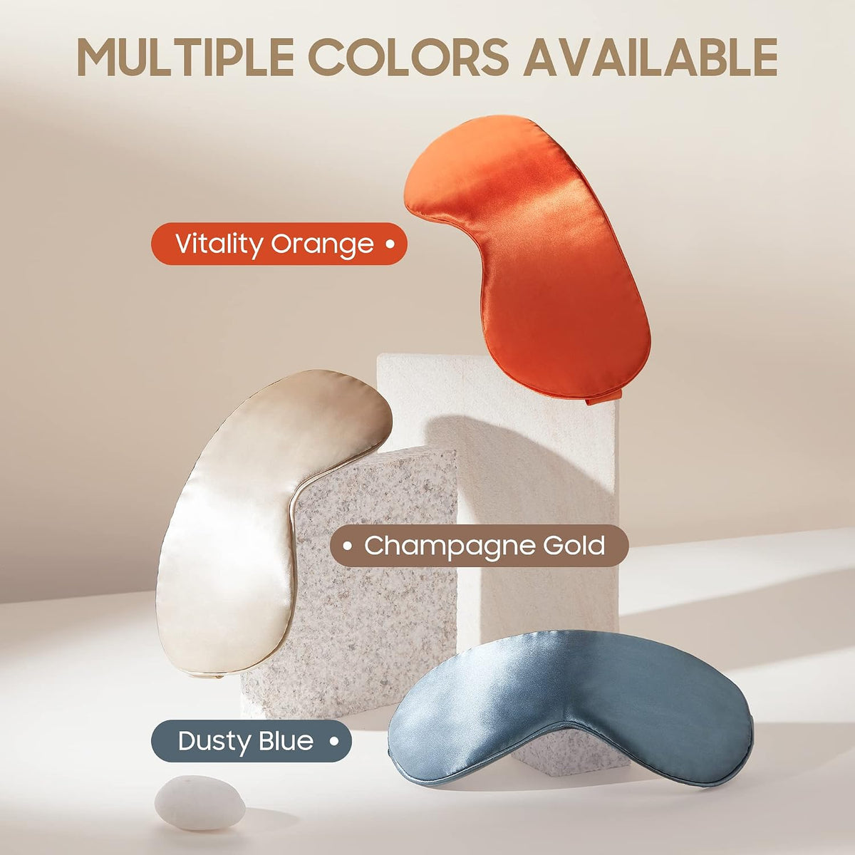 Sleep Mask 100% Mulberry Silk, Misty Blue