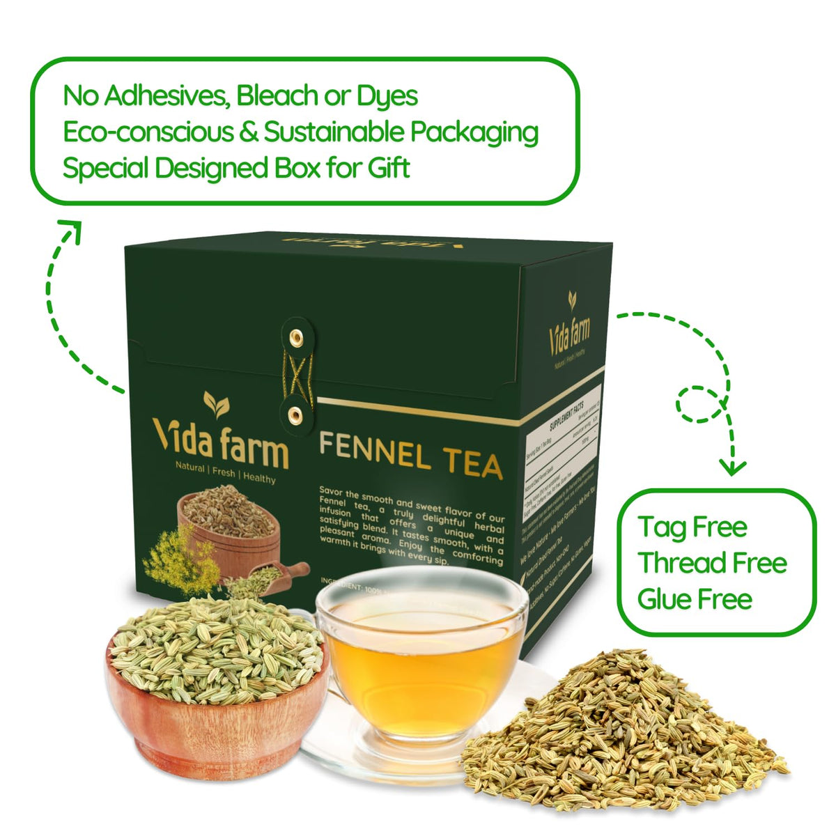 VIDA FARM 125 Fennel Tea Bags