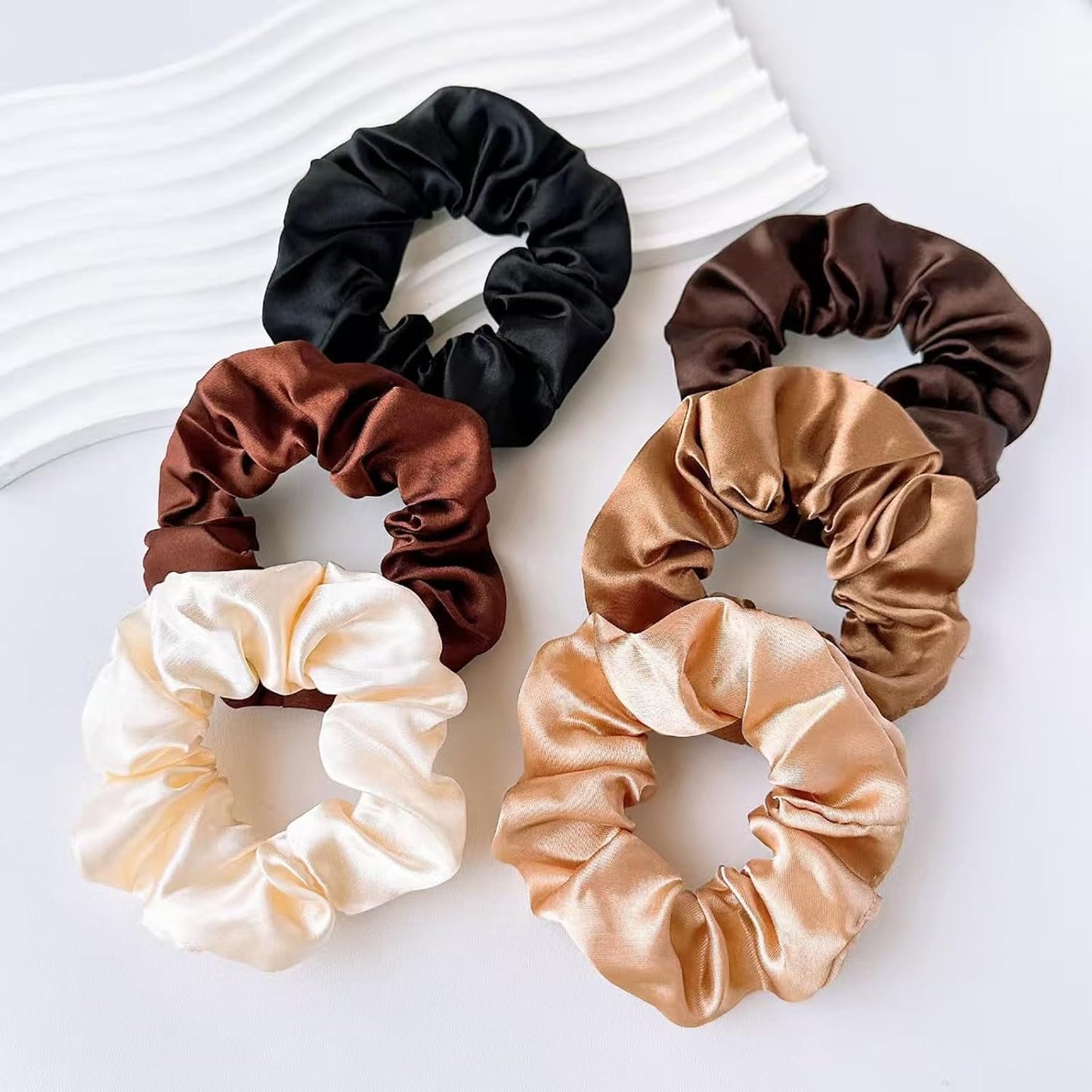 24 Pcs Hair Ties Scrunchies for Women Big Satin Scrunchie for Girls Seamless Elastic Hair Bands Soft Small Hair Tie for Thick Thin Hair Ponytail Holders Accessories