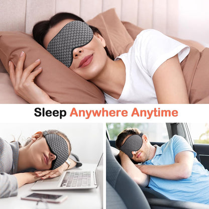 INNELO Sleep Mask for Side Sleeper, Eye Mask Sleeping Women Men, 100% Light Blocking 3D Contoured Cup Sleeping Mask Soft No Eye Pressure Cover Blindfold Night Shade for Travel Nap Yoga, Black