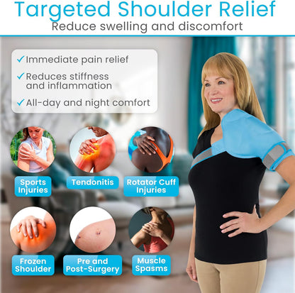 Arctic Flex Shoulder Ice Pack Wrap - Rotator Cuff Cold Therapy for Pain