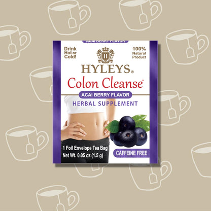 Hyleys Colon Cleanse Tea, Acai Berry Flavor, 100% Natural, 25 Tea Bags