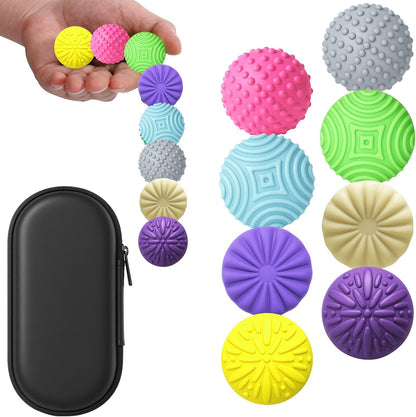 BUSOHA Silicone Fidget Balls - 4 Pack Fidget Toys Adults Sensory Toys Stress Balls for Adults Teens Gifts for Calming,Autism and ADHD Office