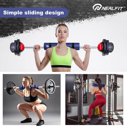 NEALFIT Barbell Pad Squat Pad for Squats—Squat Bar Pad—Great for Weightlifting,Lunges and Hip Thrusts—Foam Sponge Pad—Fit Standard and Olympic Bars Perfectly