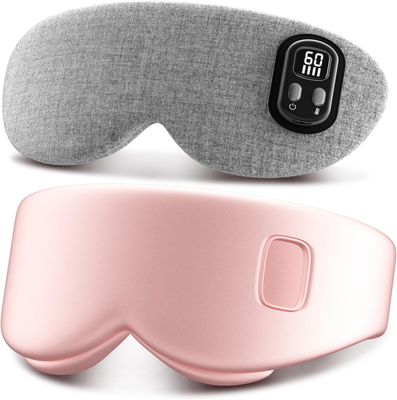 Heated Eye Mask - Cordless Eye Mask for Dry Eyes, Eye Relief, Improved Sleep, Timed Shutdown, 4 Temperature, Washable Eye Heating Pad for Travel, Birthday Gifts for Women for Women Men - Pink