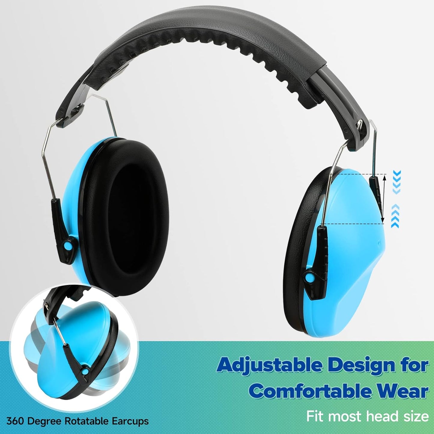 Floriogra 2 Pack Noise Canceling Headphones for Kids, Kids Ear Protection Earmuffs for Autism, Toddler, Children, Noise Cancelling Sound Proof Earmuffs/Headphones for Concerts, Air Shows, Fireworks