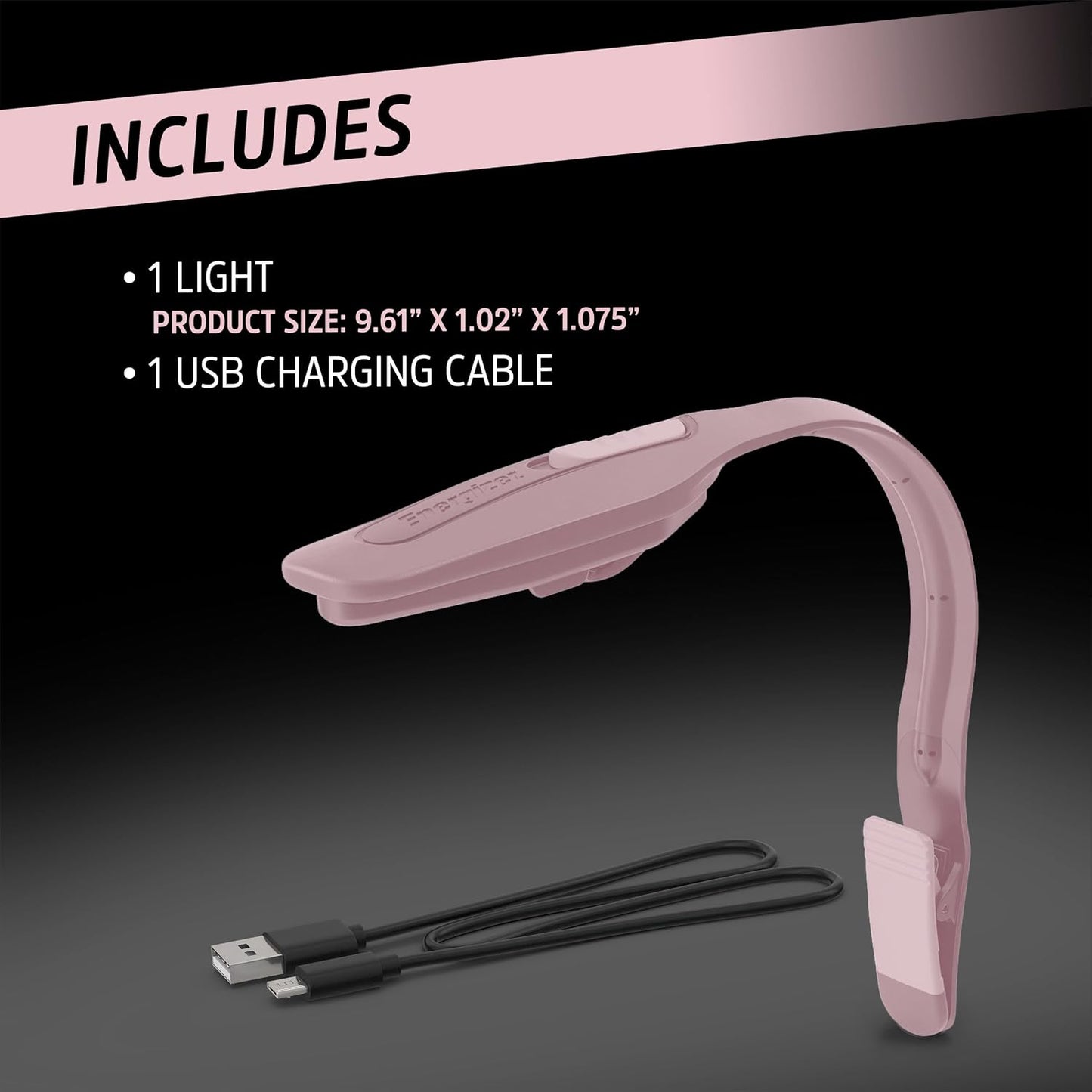 Energizer Flex-R LED Rechargeable Book Light for Reading in Bed, Reading Light with Warm LED Color, Long-Lasting and Lightweight,Blue