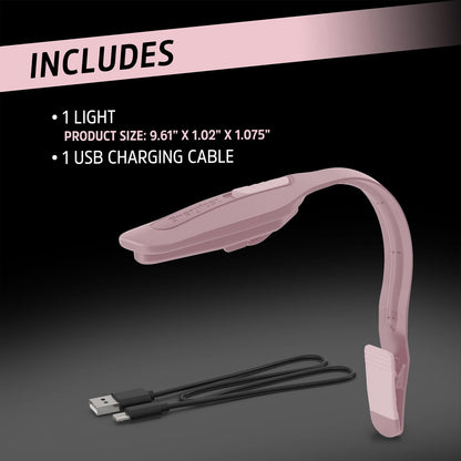 Energizer Flex-R LED Rechargeable Book Light for Reading in Bed, Reading Light with Warm LED Color, Long-Lasting and Lightweight,Blue
