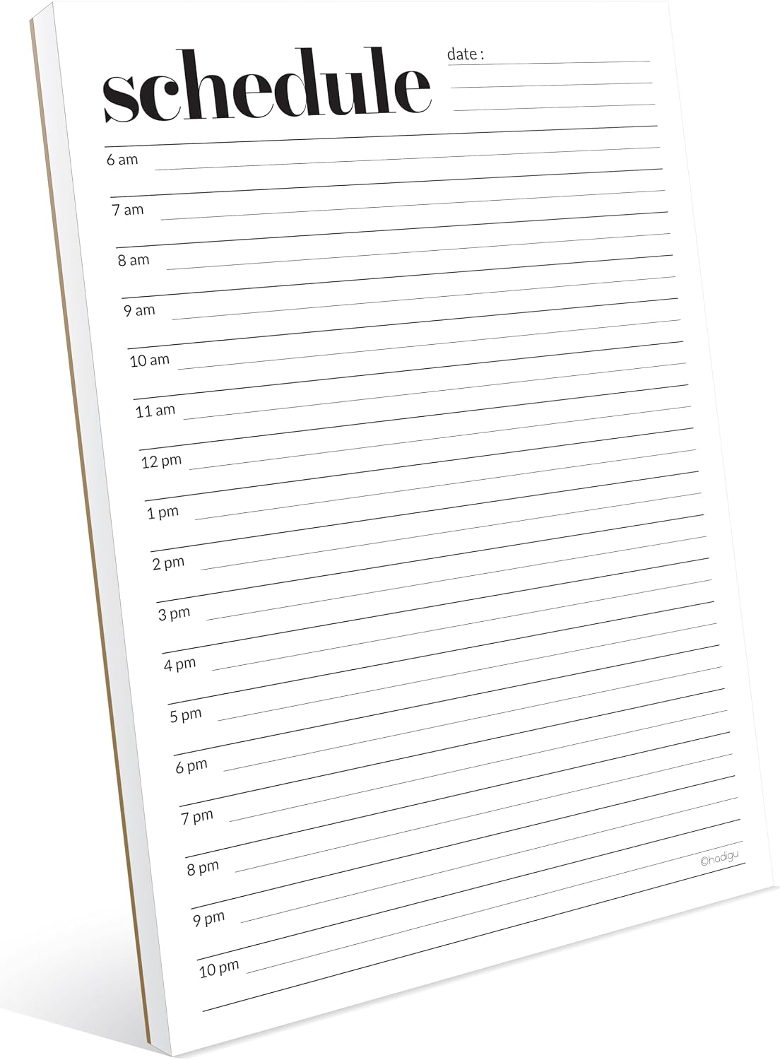 Daily Planner Notepad, Daily Schedule Pad, Tear-Off, A5 Size (5.8" x 8.3") To Do List Notepad, Productivity Planner for Work and Study, Premium Thick Paper with Cardboard Back Support by Hadigu.