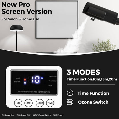 Facial Steamer for Estheticians, Timer Function & Hot Mist, Vaporizador Facial Steamer Professional On Wheels for Home Use & Spa Salon Skin Cleasning