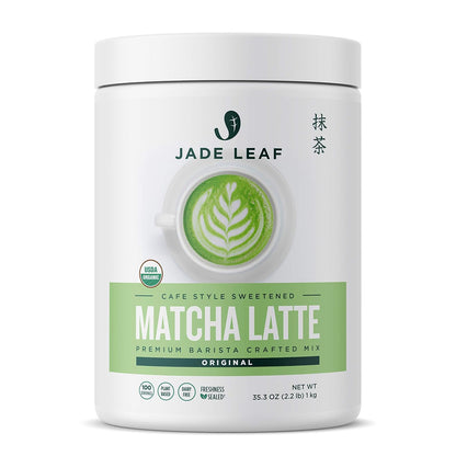 Jade Leaf Matcha Organic Matcha Latte Mix - Bulk Value Size - Lightly Sweet Japanese Matcha Powder with Organic Cane Sugar for Café Style Blend, 35.3 Ounce / 1000g (Pack of 1)