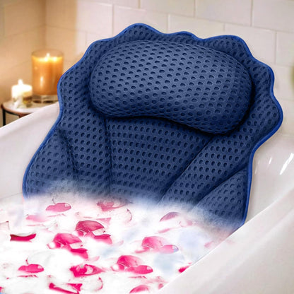 Bath Pillow RUVINCE Ergonomic Luxury Bathtub Pillow with Head,Neck, Shoulder and Back Support, 4D Bath Pillows for tub with 6 Powerful Suction Cups, Fits All Bathtub