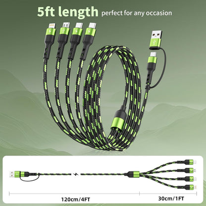 4 in 1 Multi Charging Cable, 5FT Charging Cords for Multiple Devices