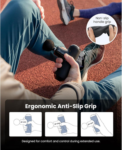 BOB AND BRAD Q2 Pro Mini Massage Gun with Heat and Cold, Pocket-Sized Deep Tissue Massager, HSA Portable Percussion Muscle Massager Gun, Ultra Small & Quiet Muscle Massager, FSA Eligible