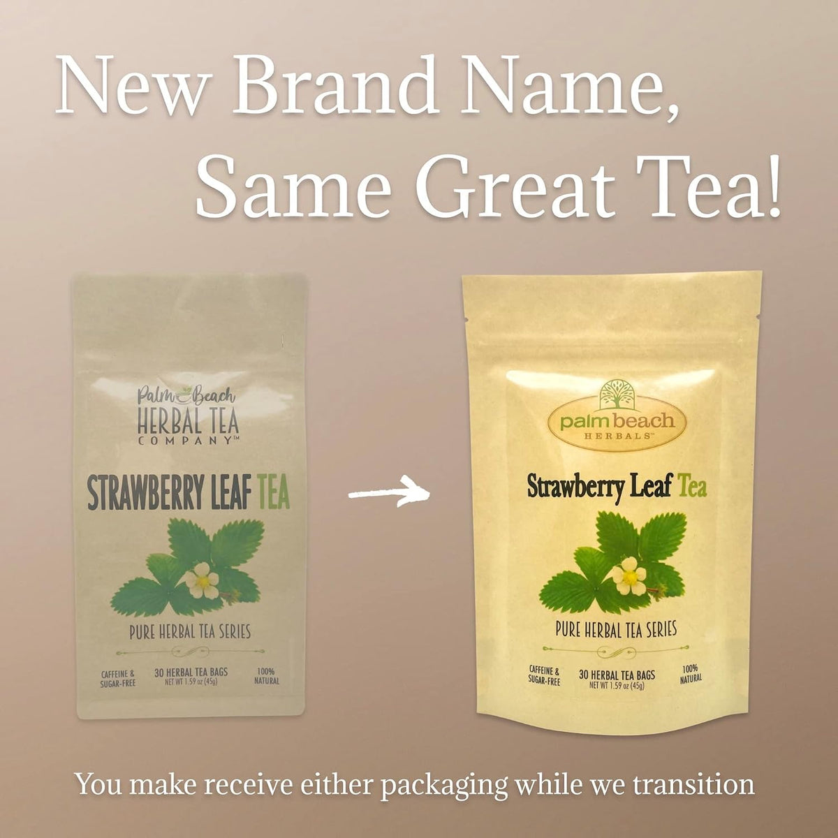 Palm Beach Medicinal Herbs - Strawberry Leaf Tea - Pure Herbal Tea Series, 30ct