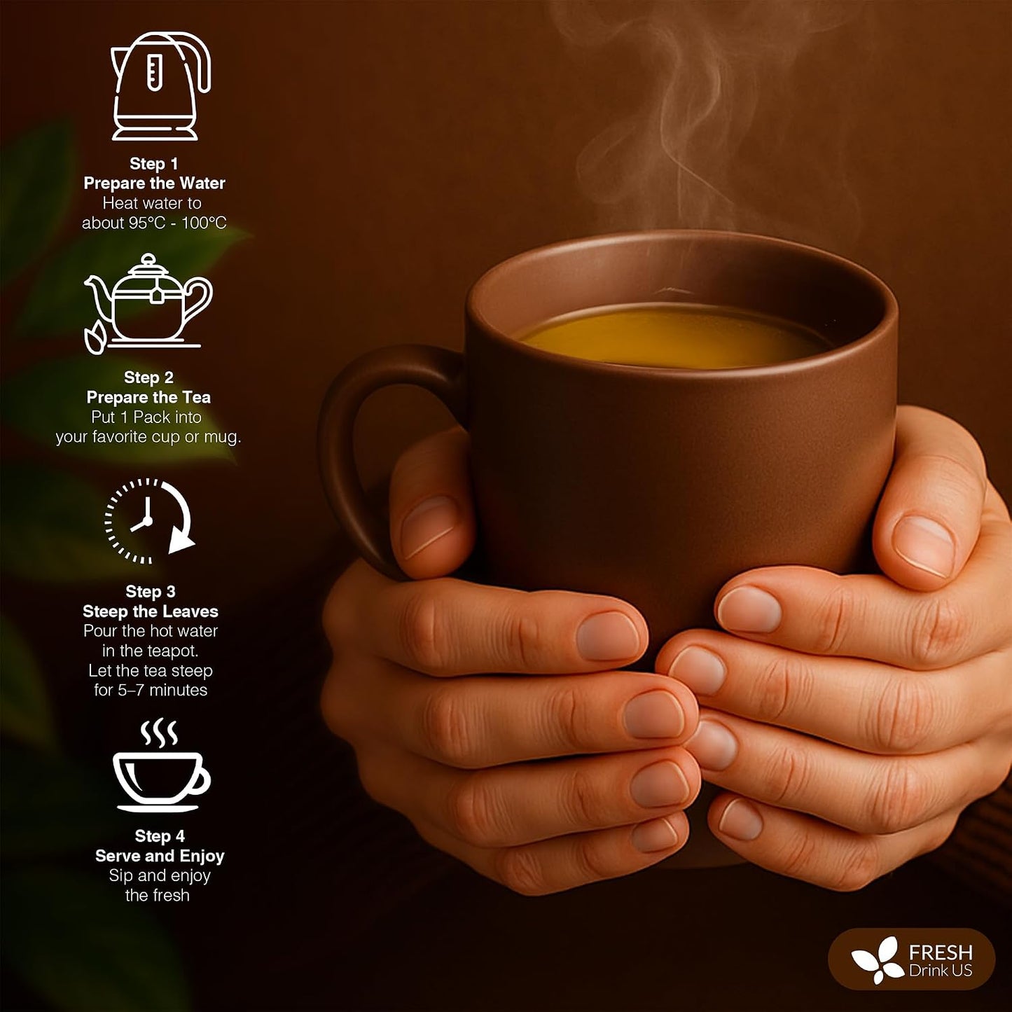 FreshDrinkUS, Premium 60 Chamomile Lavender Tea Bags, Calming Herbal Blend Strong Support for Relaxation & Better Sleep | Naturally Caffeine-Free Bedtime Tea with Soothing Floral Aroma, 100% Natural, Hand-made No Sugar/ Caffeine/ Gluten, Vegan - Colors C