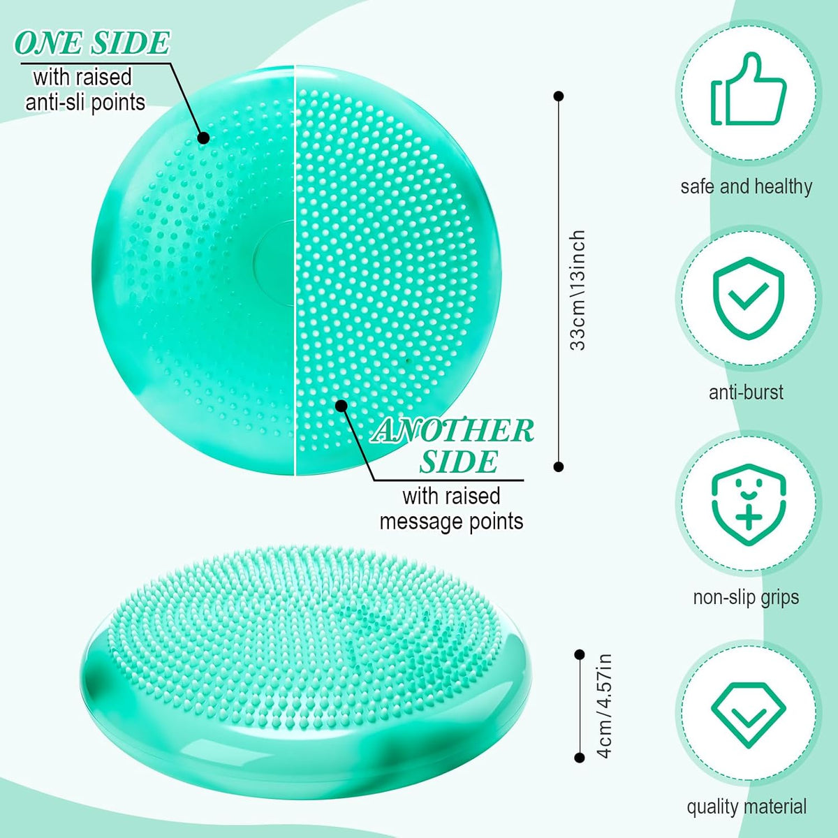 Libima 4 Pcs Wiggle Seat for Kids Inflated Wobble Cushion
