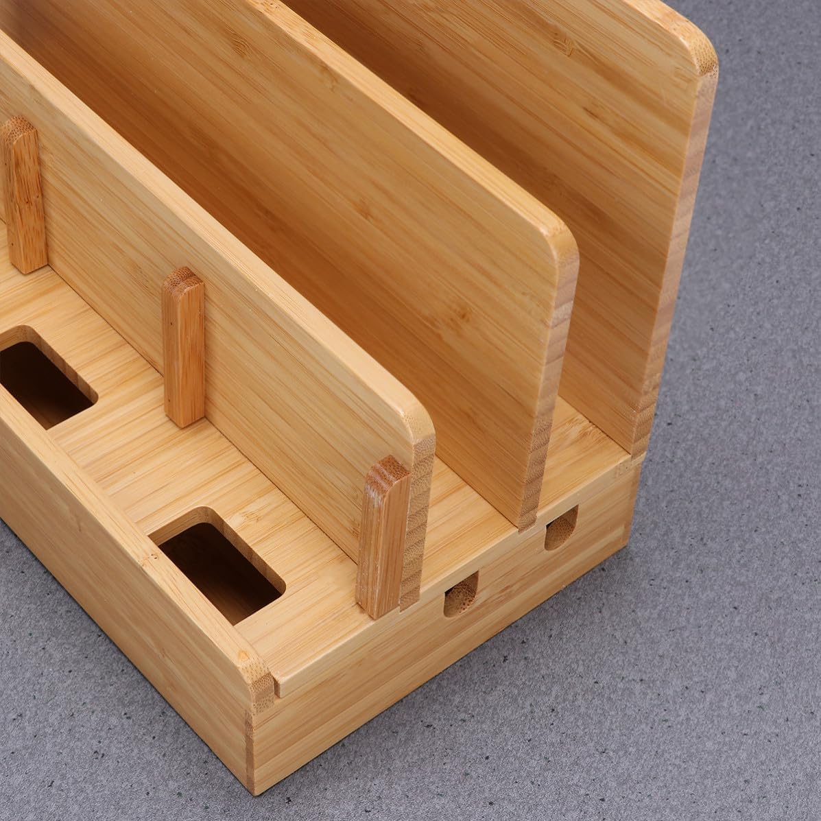 Zerodeko Bamboo Charging Station Docking Organizer Holder Xmas