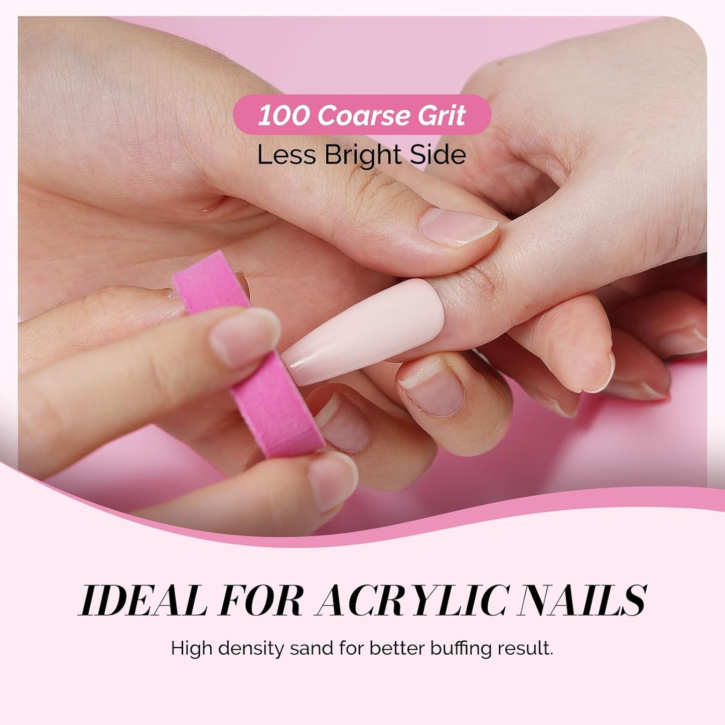MelodySusie 16Pcs Professional Nail Buffer Kit,Nail Files and Buffers,Nail Buffer Block,Nail Brush, Nail File Buffers Kit for Natural Nails,DIY,Home Use,Salon（100/180 Grit）