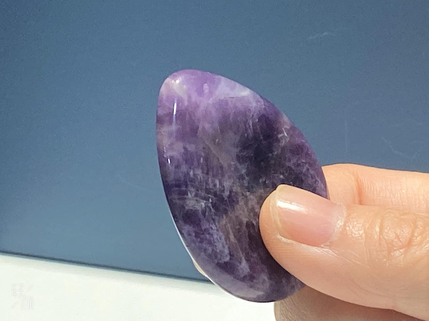 YATOJUZI Thumb Worry Stones for Anxiety Stress Relief Items Healing Crystals Natural Amethyst Rose Quartz Crystal Palm Pocket Stone Gemstones Meditation Reiki Spiritual Gifts for Women Men 2PCS