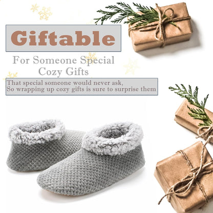 Cozylook Fuzzy Slippers for Women Indoor Soft Sole Slipper Socks with Non Slip Grippers Warm Fluffy