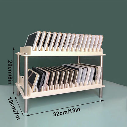 Cell Phone Holder Classroom，Phone Box for Family Time，Humanized Grooves Prevent Slipping, Making it Suitable for Home, School, and Office Use(X-Large)