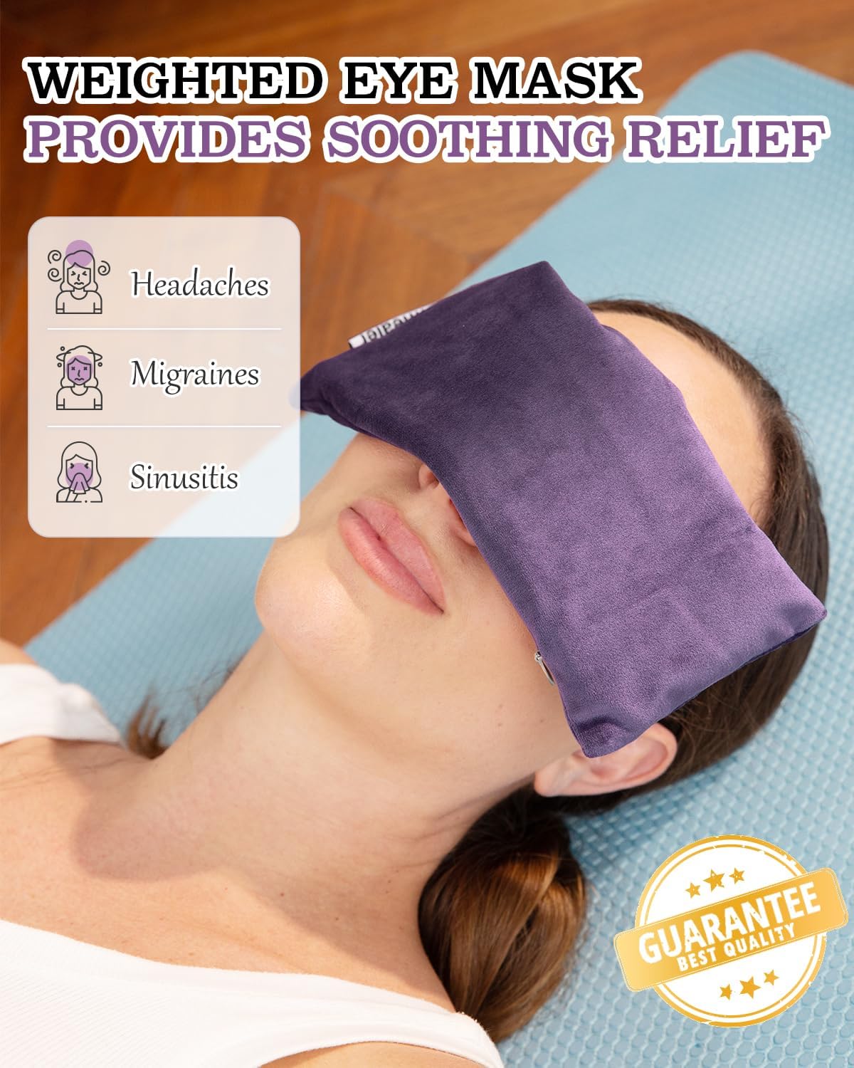Hihealer Weighted Eye Mask for Sleeping, Lavender Eye Pillow for Spa Yoga
