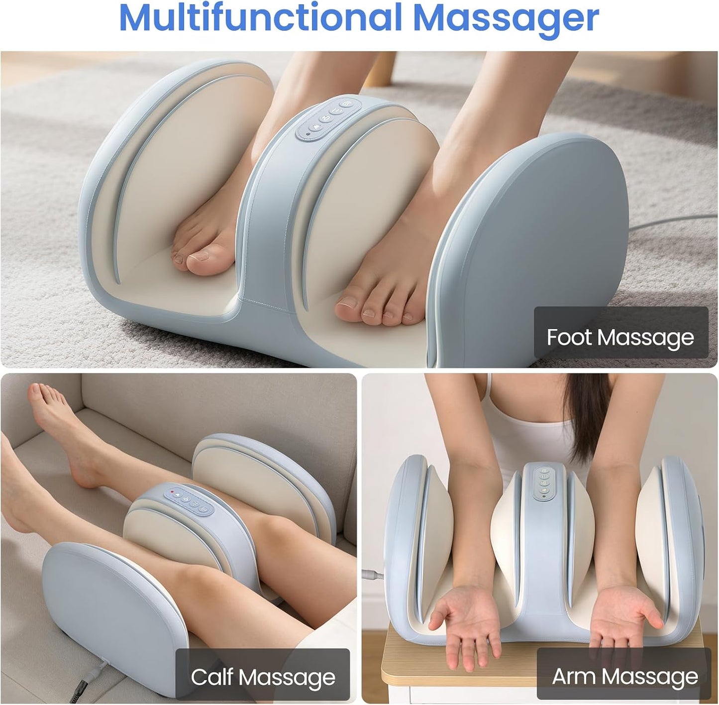 TISSCARE Shiatsu Foot Massager with Heat, FSA Eligible HSA Foot Massager for Plantar Fasciitis, Neuropathy, Circulation and Pain Relief, Massage Feet at Home/Office, Gift for Men and Women