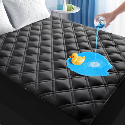 Queen Mattress Protector Waterproof, Mattress Pad Fitted Deep Pocket 8"-21"