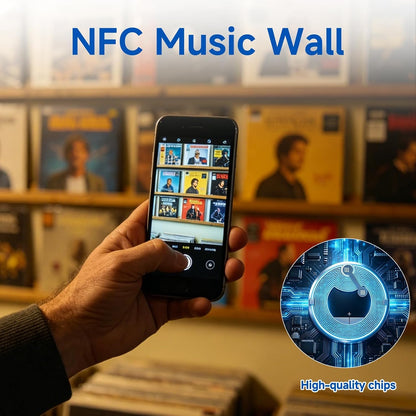 50 Pcs NTAG215 NFC Tags Sticker, Anti-Metal NFC Stickers 25mm Round