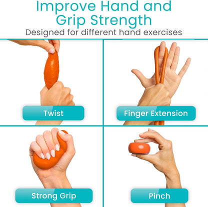 Vive Therapy Putty for Adults, for Hand (2 Pack) - Occupational Sensory Stress Relief Tools - for Physical Exercise, Finger Pain, Grip Strength, Rehab, Arthritis, Forearms, Fidgeting, Motor Skills