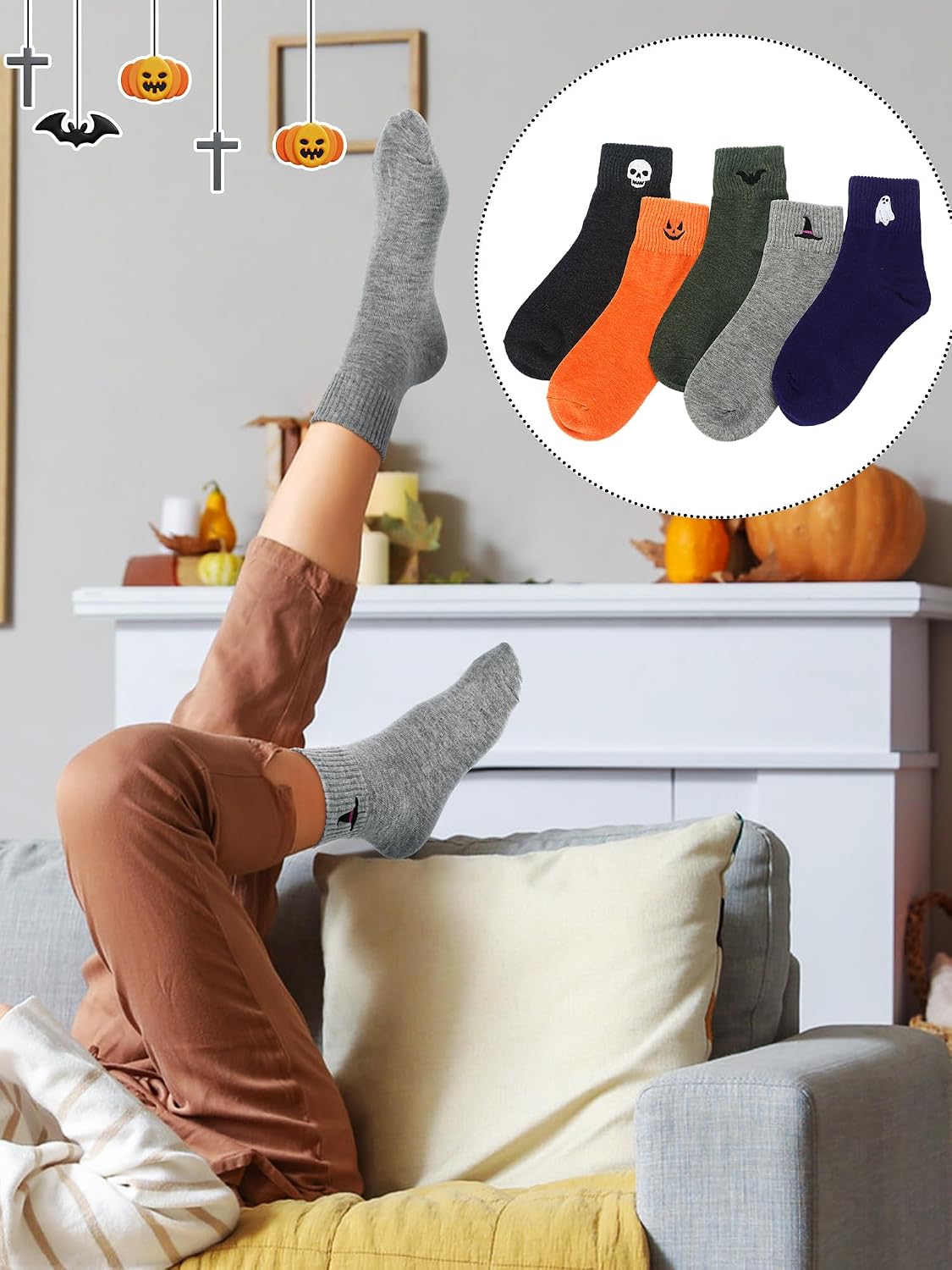 Eurzom 10 Pairs Socks Womens Crew Elastic Ankle Length Cotton Socks Aesthetic Cute Lightweight Low Cut Gifts for Women - Colors B